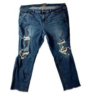 Torrid Distressed Ankle Cropped Jeans Size 22